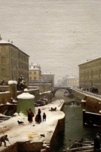 Milano e i suoi Navigli con la neve, tutti i quadri da non perdere